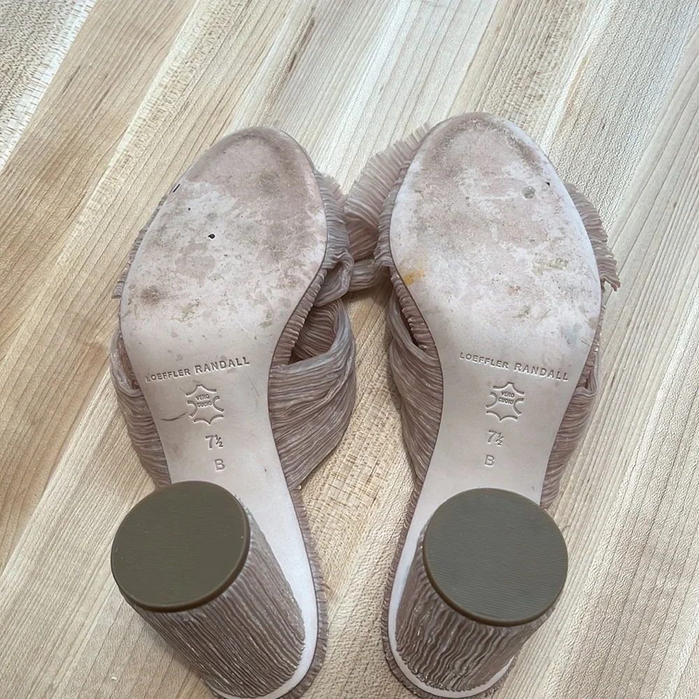 Loeffler Randall Penny Pleated Bow Heels Size 7.5